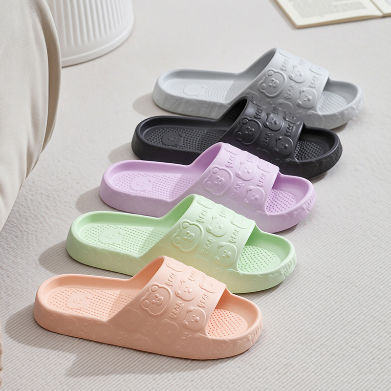 Cross-border TEMU wholesale bear home slippers home home guests slippers simple lightweight foam slippers summer
