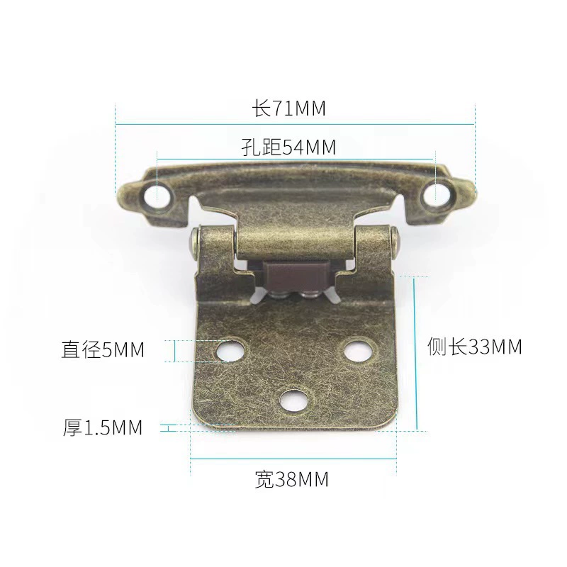 Supply American self-closing hinge multi-fold American hinge bending spring RV hinge American kitchen cabinet hinge cabinet body