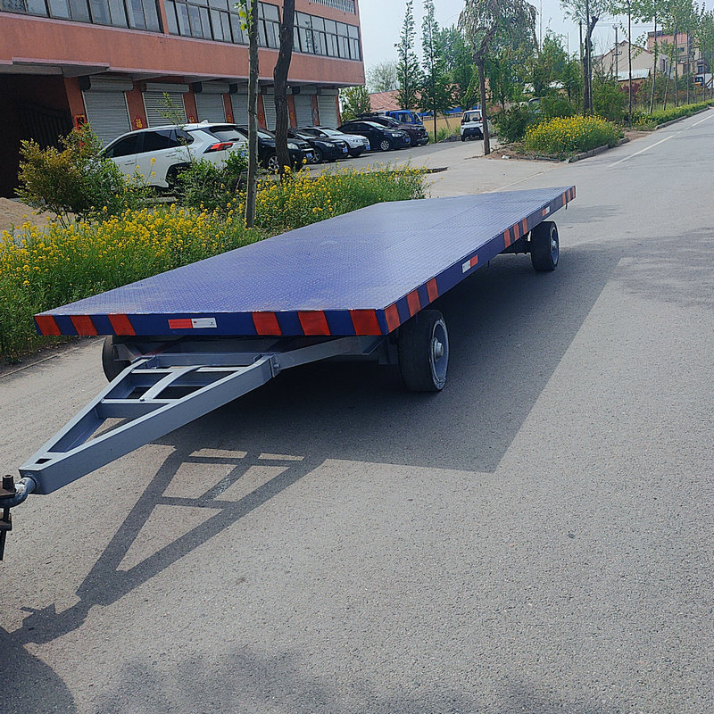 双轮农用平板拖车 重型挖掘机拖车 厂家供应钢铁拖车 批发