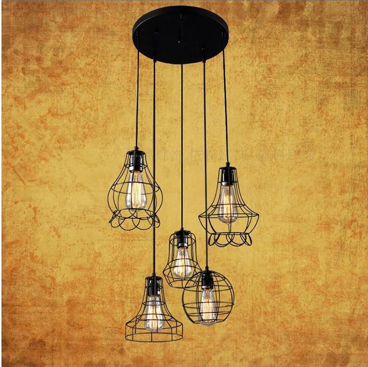 Nordic minimalist creative personalized retro loft single head iron pendant lamp cafe pendant lamp restaurant pendant lamp