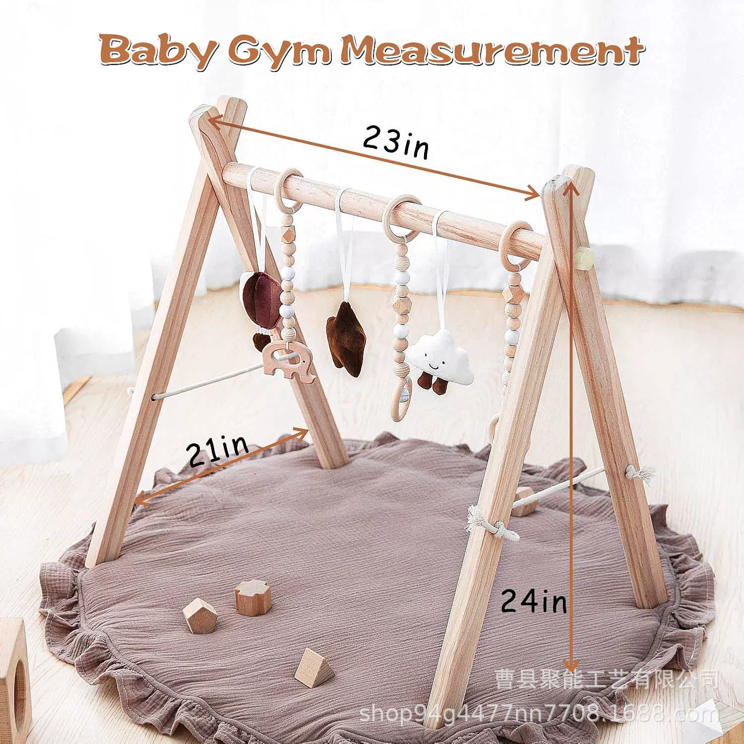 Декоративный скандинавский стиль деревянный тренажер для украшения новорожденного ребенка детская фитнес-стойка игрушка колокольчик фитнес-стойка висит