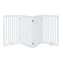 工厂供应白色木质可折叠宠物门室内宠物围栏安全宠物木质围栏跨境