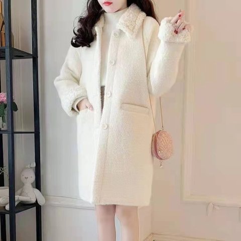 太ったmmの大きいサイズの婦人服の300斤の中で長いタイプのコートの女性の潮Iinsはゆったりしていて厚いです。|undefined