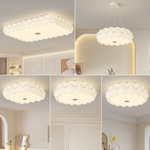 法式奶油风珍珠吸顶灯智能调光客厅灯儿童房卧室全屋吸顶灯批发