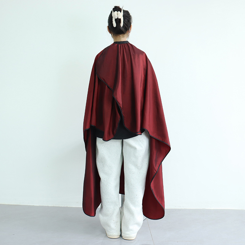 Barbería transfronteriza delantal no manchar el cabello red marca de moda roja corte de pelo vestido vestido de peluquería ropa de trabajo delantal abrigo