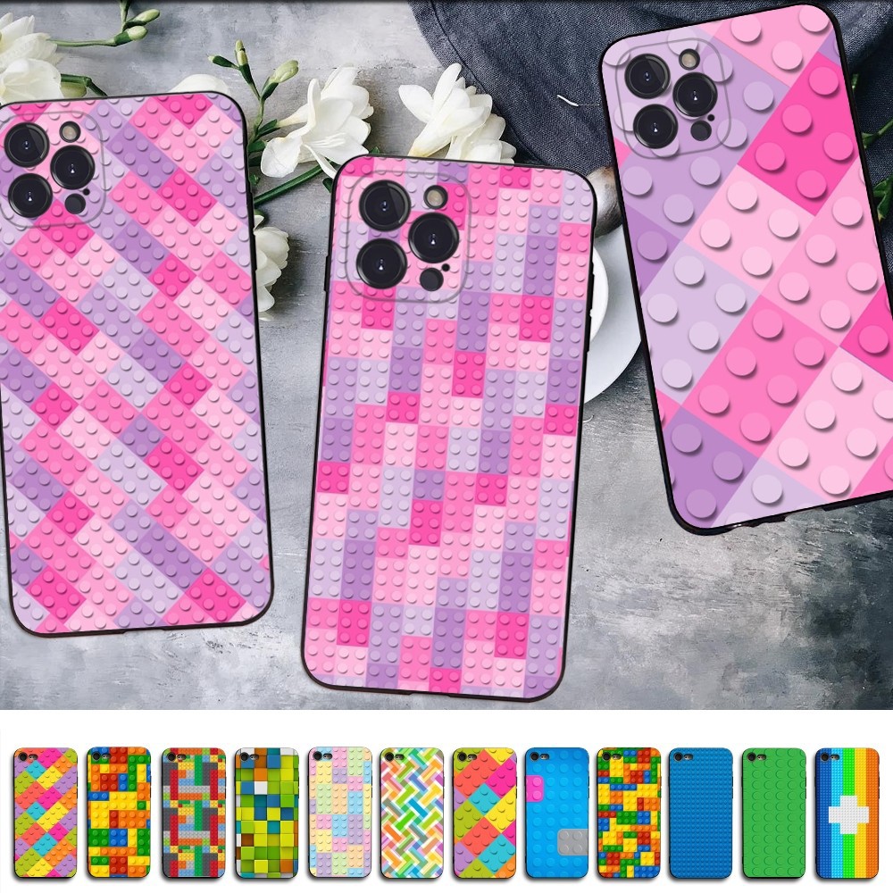 Suitable for Apple mobile phone case toy building blocks color cute children mobile phone case iPhone 15 8 7 6 6S