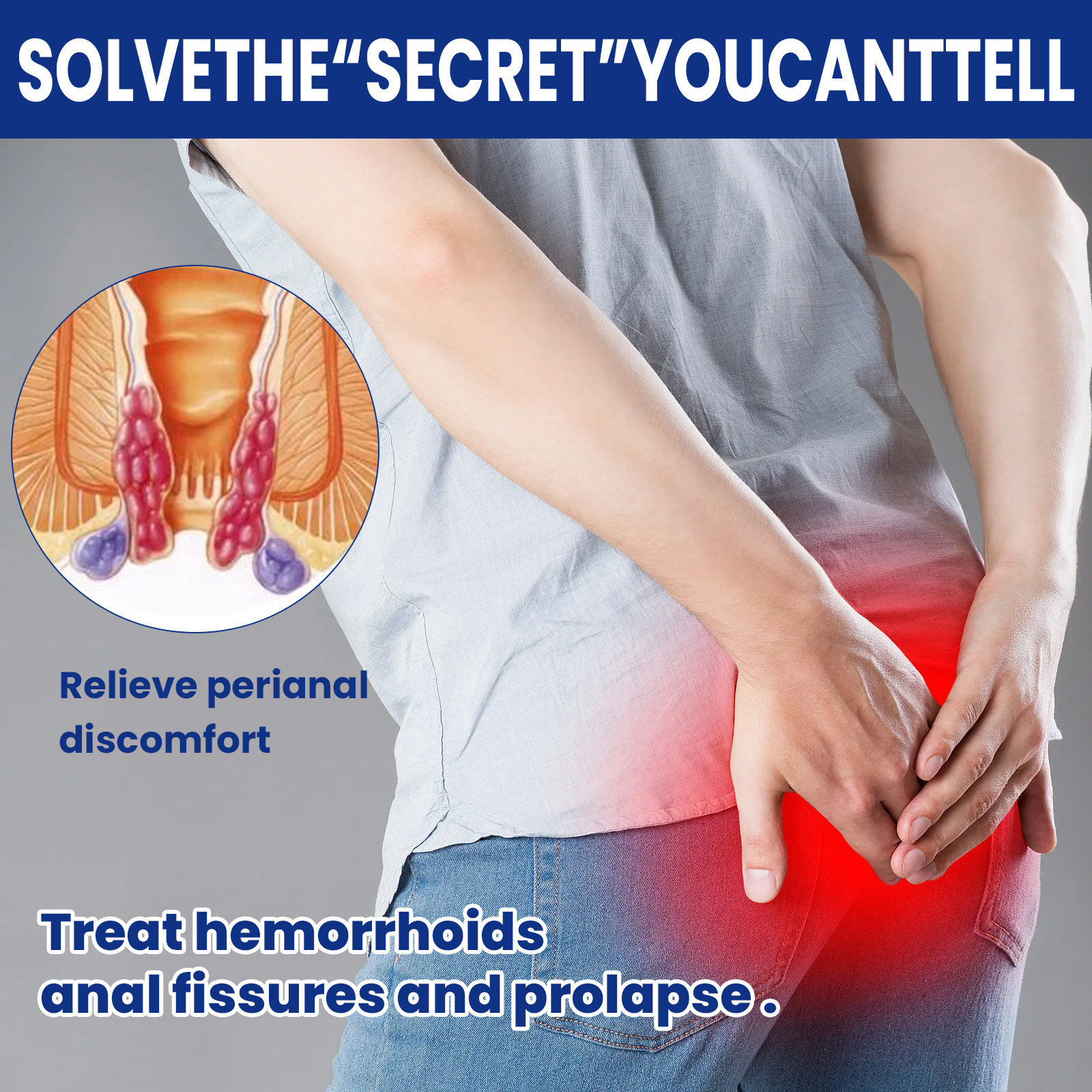 Lindert sanft gemischte Geschwüre innen und außen, gebrochene Fleischbällchen, Thrombosen, Hämorrhoiden, Hämorrhoidencreme_voghion.com