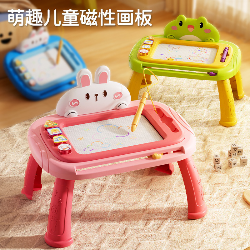 子供用お絵かきボード、家庭用幼児用磁気大文字ボード、赤ちゃん落書き磁気絵画おもちゃ、絵画と書き込みボード、消去可能|undefined