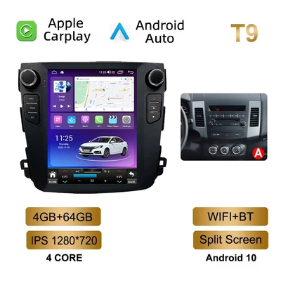 DVD Navigation Screen Mitsubishi Outlander 08-11 - 4-core-4g64gwificarplay-a
