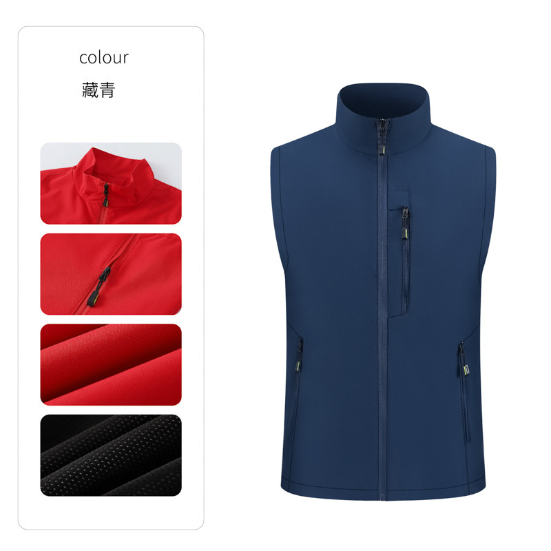 软壳冲锋衣马甲定制logo多口袋防水背心印字印图工作服加厚坎肩|undefined