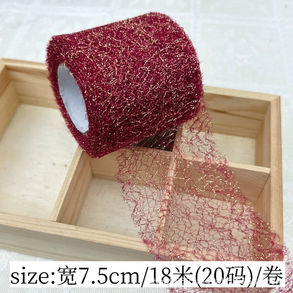 L147--7.5cmX20 size gold wire burgundy