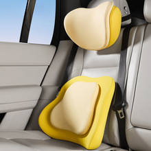 适用汽车头枕护颈腰靠办公车用久坐支撑舒适护腰靠垫@