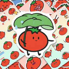 164张Q版小番茄贴纸可爱呆萌卡通小精灵表情包创意装饰贴画diy