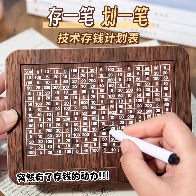 2025新款存钱罐木质只进不出储蓄罐男女孩成人儿童高级大容量储存|undefined