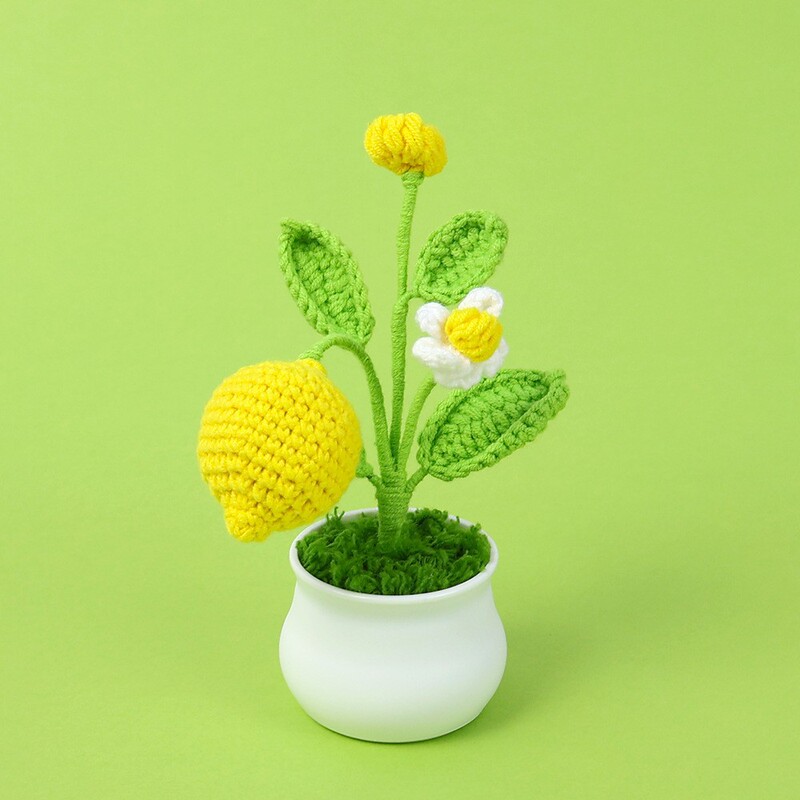 完成したウールひまわり鉢植えスズラン造花チューリップデスクトップ装飾品バレンタインデー教師クラスメートギフト|undefined