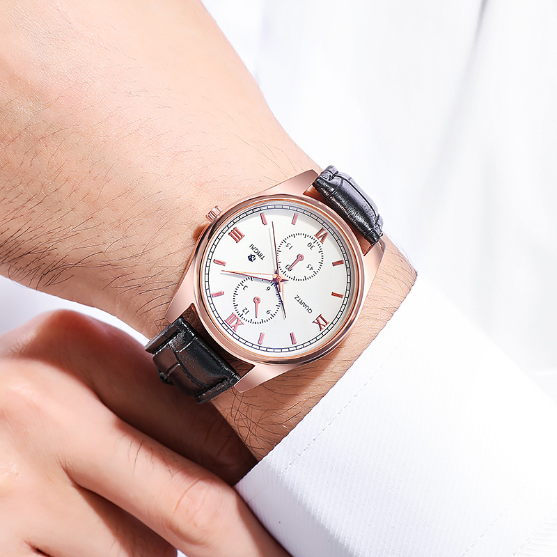 Nuevo Reloj clásico de cristal de luz azul simple reloj de hombre de moda de alta gama fabricante de relojes en stock al por mayor