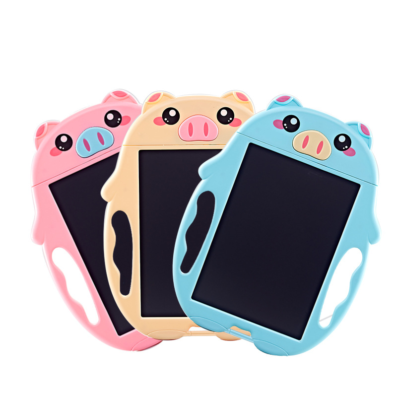 小猪液晶写字板儿童画板绘画涂鸦手绘板彩色手绘板LCD黑板 手写板