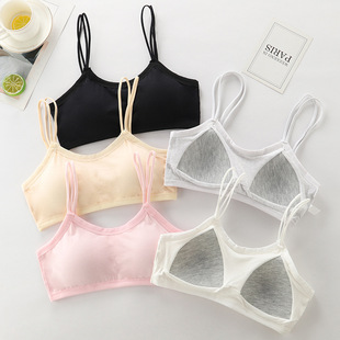 Girls' Underwear, Development Period, Girly Style, Middle School Students, Pure Cotton, Big Children's Breathable Bras, Junior High School Students' Bras