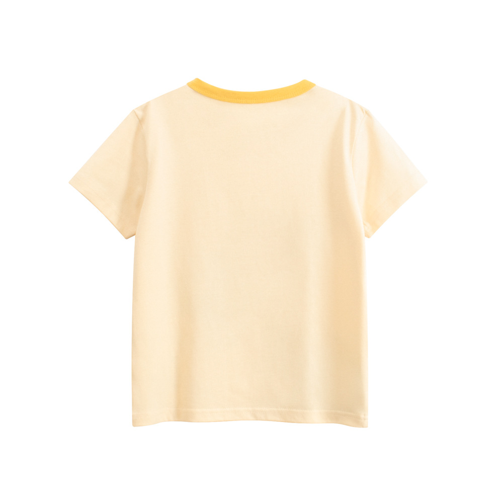 2025 verano nuevo estilo ropa para niños europeos y americanos camiseta de manga corta para niños dibujos animados de dinosaurios para niños ropa para bebés fuente de Douyin