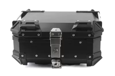 [Manufacturer Wholesale] Motorcycle Tail Box Waterproof Quick Release Aluminum Alloy Trunk 45L/55L/65L Storage Box (Motorcycle trunk) - 28l-flat-style-quick-release-black