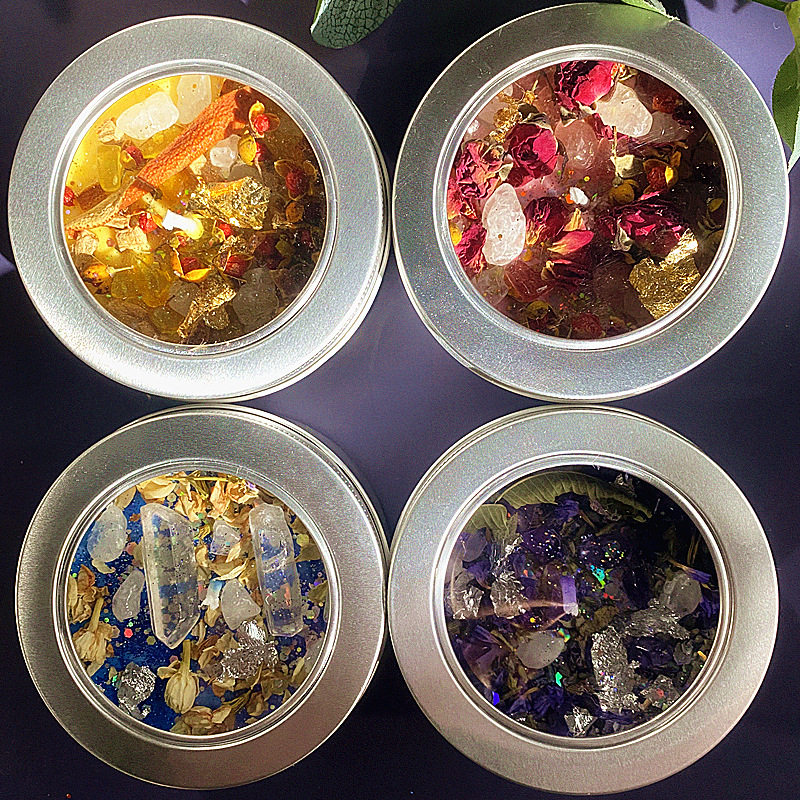 Crystal transfronterizo flor seca cera de incienso colorido modelado perfume regalo ventana cubierta caja de regalo de vela de Año Nuevo