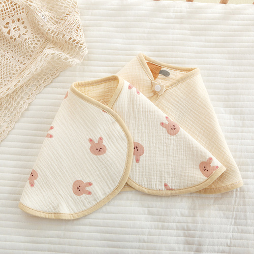 Baby burp napkin Class A cotton anti-vomiting napkin Korean style gauze bib baby soft saliva napkin bib live broadcast