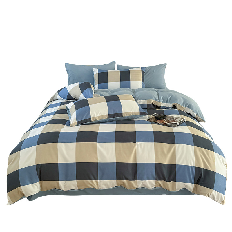 Minimalist Washed Cotton Bedding Set For Autumn And Winter_voghion.com