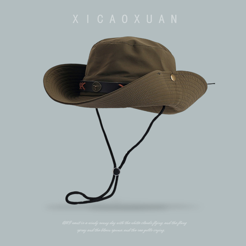 Sombrero de vaquero de gran tamaño occidental desierto oeste de Sichuan viaje americano retro hombre y mujer sombrero de pescador de montaña profundo