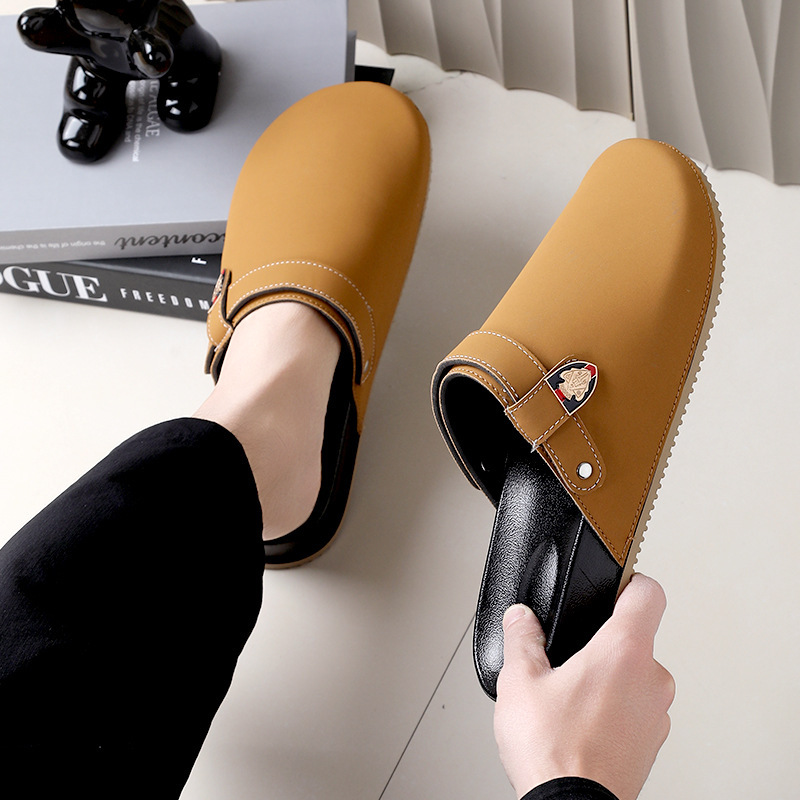 New Trendy Business-Style Men's Slippers for Summer, High-End Designer Sandals for Home and Outdoor Use, Versatile and Stylish Men's Fashion Slippers