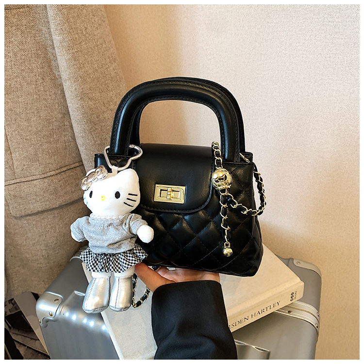 Bolso de mano de alta sensación para mujeres 2026 nueva textura de cadena de diamante bolso cuadrado ligero lujoso estilo extranjero bolso de hombro