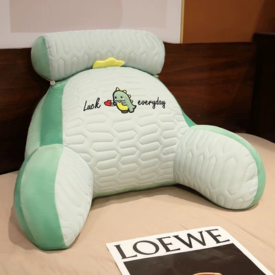 Bed Headboard Cushions, Soft Bed Pillows, Multi-function pad - seat-recommendation-medium-cushion-headrest-60x40x-20cm-removable-and-washable-independent-liner-latex-style-little-dinosaur-ice-silk-latex-fabric