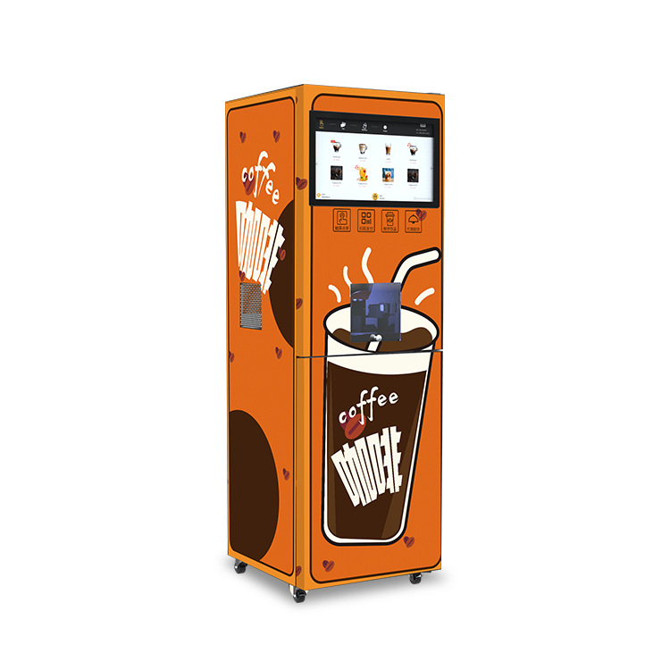 Máquina de té con leche de café de autoservicio de fábrica de origen Máquina de café inteligente comercial de temperatura dual fría y caliente