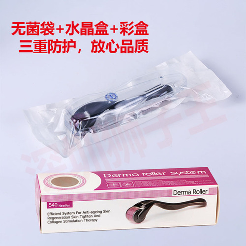 540 Roller Microneedle Facial Beauty Tool Skin Roller with Silver Plating MTS Stainless Steel Titanium Alloy Microneedles