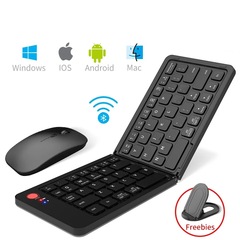 三bluetooth type-c充電二つ折りポータブルミニワイヤレスbluetoothキーボード携帯電話タブレットノートブックオフィス