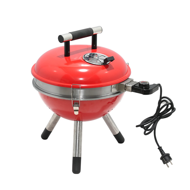 Horno de barbacoa eléctrica de manzana transfronteriza horno de barbacoa multifuncional portátil de 14 pulgadas redondo horno de barbacoa eléctrica sin humo horno de barbacoa