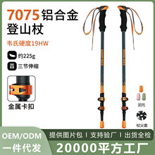 伸缩登山杖徒步爬山铝合金碳纤维拐杖户外旅游专业拐棍男女通用