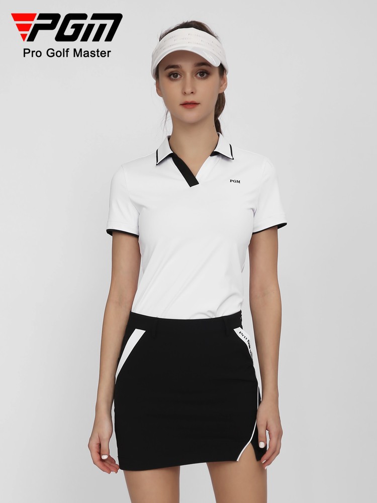 Váy golf thể thao nữ PGM hè thoáng khí có quần legging trong — Qz085-màu Đen, QZ085 - Kaki, Qz085-màu Trắng