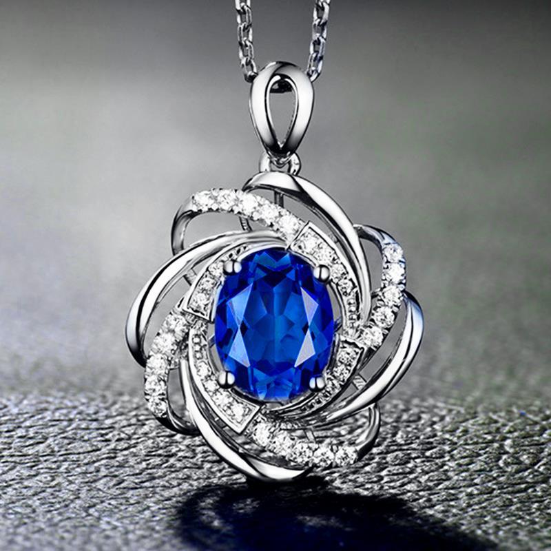Glam Flower Alloy Plating Artificial Crystal Rhinestones Women's Pendant Necklace display picture 1