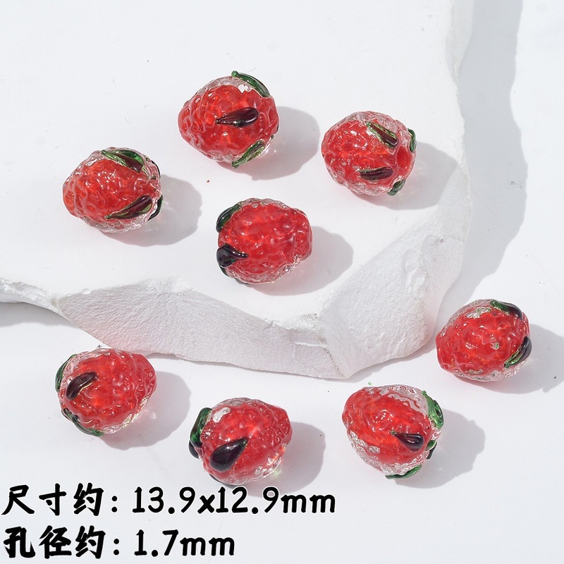 创意琉璃水果散珠 手工diy草莓苹果串珠项链手链饰品材料配件批发|undefined