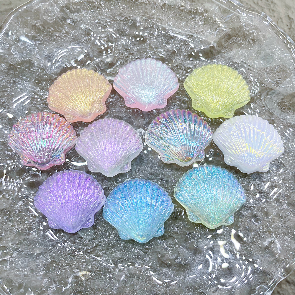 Color Ice Flash Powder Cross-border Shell Acrylic Patch DIY Mobile Phone Case Bracelet Necklace Shoe Flower Jewelry Accessories