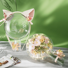 Anti-fog bouncy ball high transparency acrylic bouquet packaging material plastic transparent ball flower shop supplies party Christmas