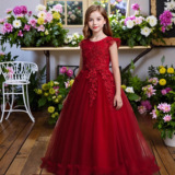 Наряд маленькой принцессы, длинное платье, детская юбка, наряд для музыкальных выступлений, детская одежда, новая коллекция, подходит для подростков, оптовые продажи