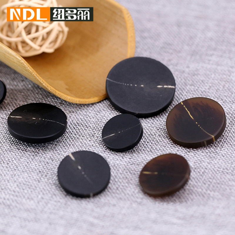Button Button Round All-match Black Men's Windbreaker Suit Coat Sweater Women's Clothes Decorative Accessories Small Button Button Button Round All-match Black Men's Windbreaker Suit Coat Sweater Women's Clothes Decorative Accessories Small Button