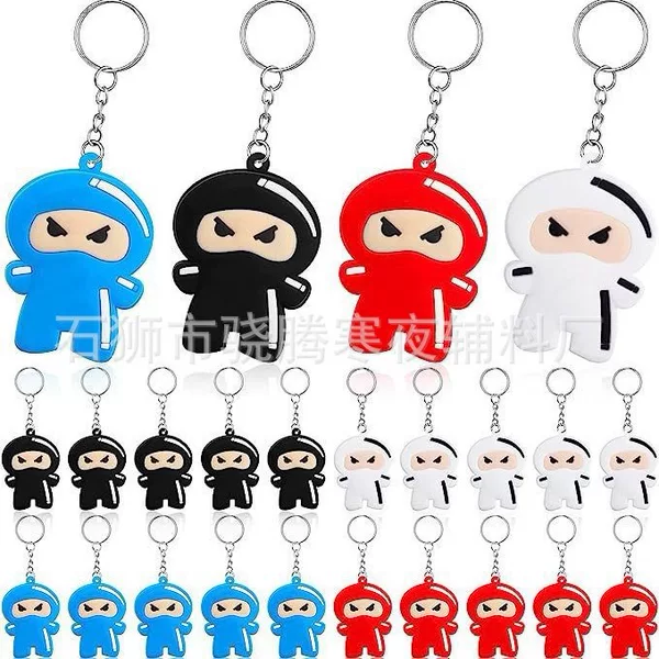 New Spot Ninja Shape Keychain Patch Cartoon Creative Gift Pendant Accessories pvc Material Amazon