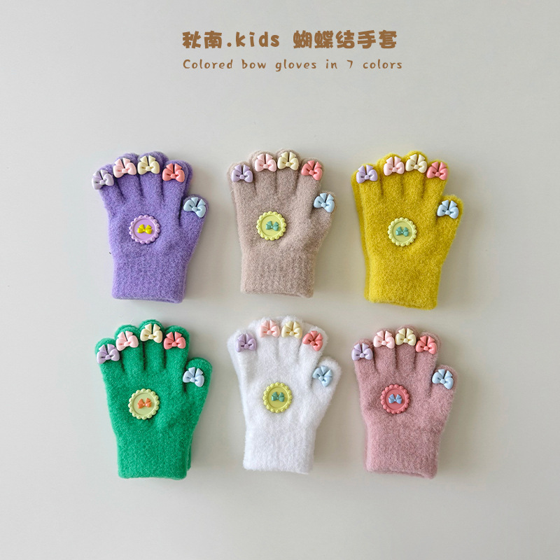 children's brand keep warm cartoon gloves girl's