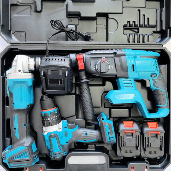 Power Tool Four-piece Set MT Power Tool suit Brushless Hammer Angle Grinder Hand Drill Electric Wrench