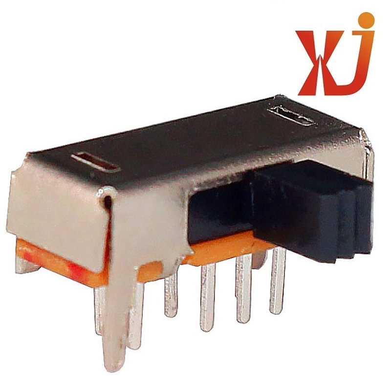 侧拨2档波动开关  二档拨动开关双排6脚 两档拨动开关2位行程4mm
