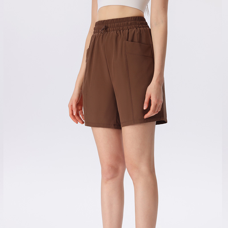 Loose sports shorts women's yoga fitness running Slimming quick-drying breathable outer wear large pocket high waist shorts women Loose sports shorts women's yoga fitness running Slimming quick-drying breathable outer wear large pocket high waist shorts women