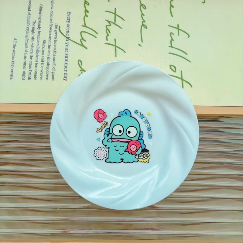 史迪仔猫咪家用餐桌吐骨碟点心盘库洛米塑料零食收纳盘甜品小吃盘|undefined