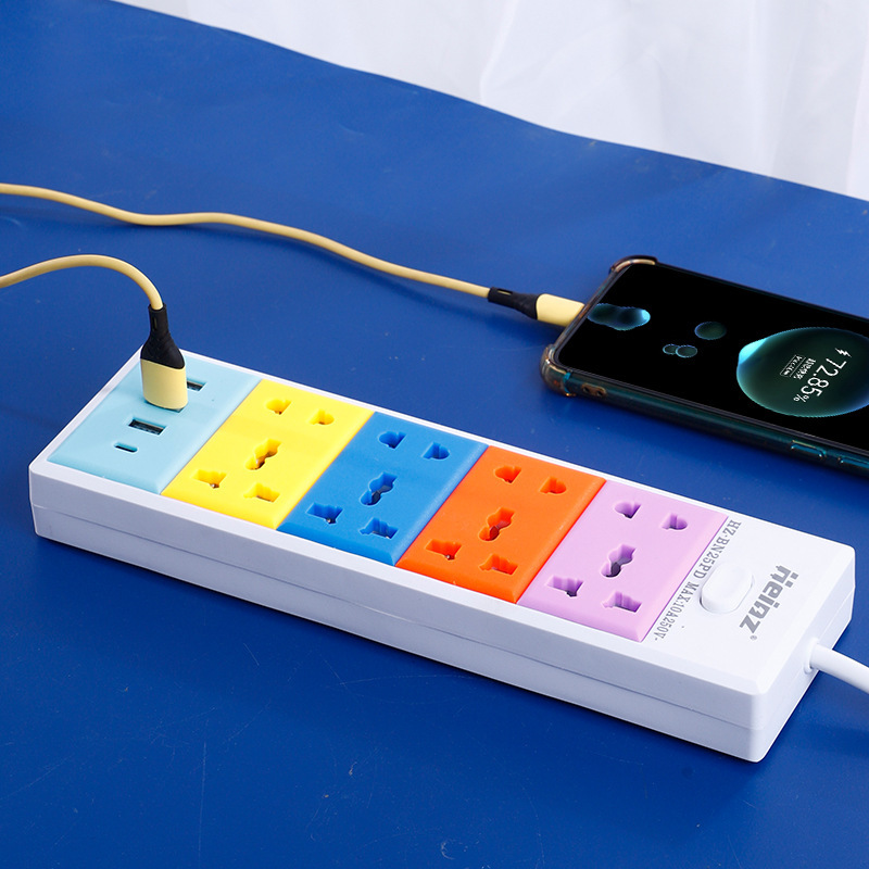 Exportación de pin de red transfronterizo USB TYPE-C carga 3 filas 4 filas 5 filas con cable enchufe móvil multifuncional